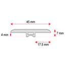 Transición tipo T para piso SPC DE159 Madera Ash Oak 2400 mm
