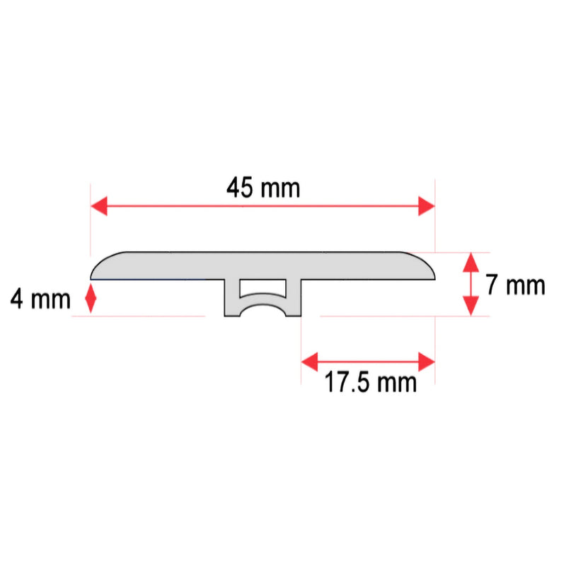 Transición tipo T para piso SPC DE159 Madera Ash Oak 2400 mm