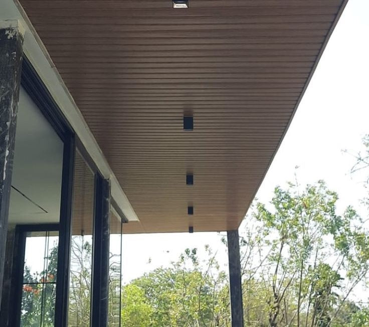 Panel Lama WPC ASA Walnut 3D para exteriores 112x16x2900MM, Madera, hidrófugo fachadas, muros y techos