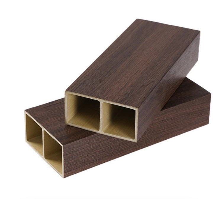 Pérgola Decorativa Tubo WPC Dark Wood rectangular 100x50x2900mm