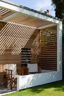 Pérgola WPC Tubo Cuadrado Madera Cedro Exteriores 50x50x2900mm