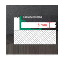 Perfil Remate Esquina interna Laminas de 5mm Bambú WPC PVC 3m long Silver