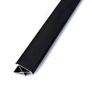 Perfil Remate Esquina recto 45° Laminas de 5mm Bambú WPC PVC 3m long Negro