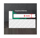 Perfil Remate Esquina interna Laminas de 8mm Bambú WPC PVC 3m long Negro