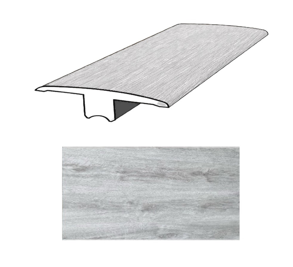 Transición tipo T para piso SPC DE163 Madera Silver Grey Oak 2400 mm