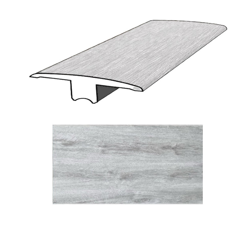 Transición tipo T para piso SPC DE163 Madera Silver Grey Oak 2400 mm