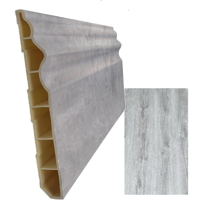 Zócalo PVC para piso SPC DE163 Madera Silver Grey Oak