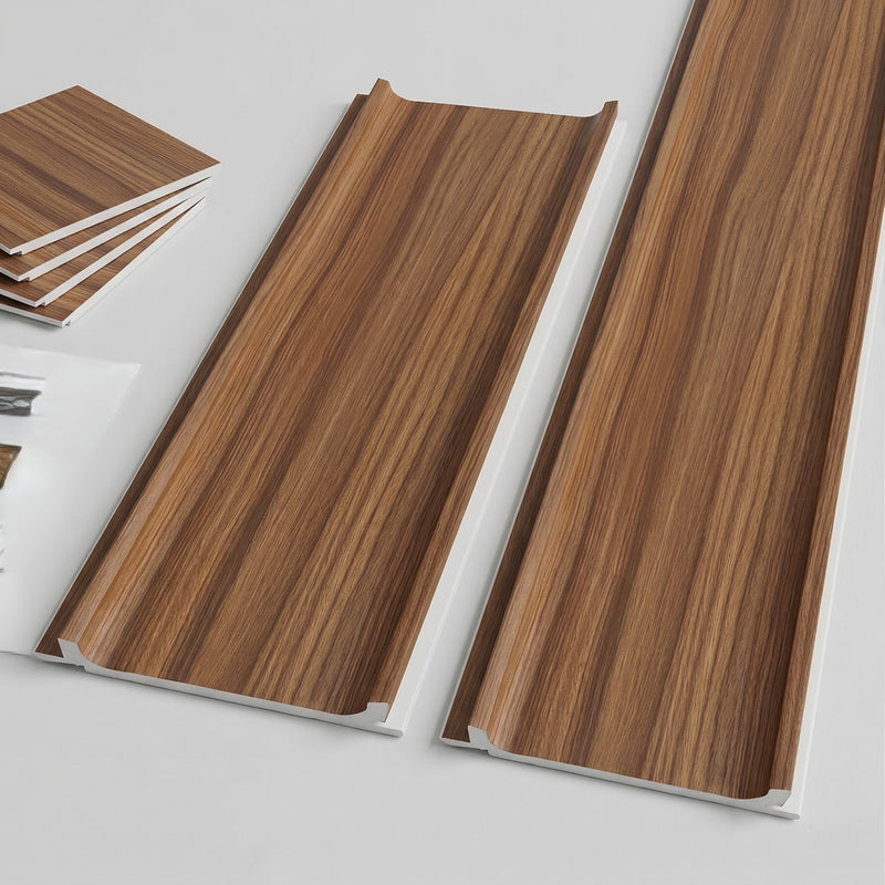 Panel Lama Acanalado WPC Rose Wood 150x24x2900 mm | Revestimiento Interior Hidrófugo para Muros y Techos