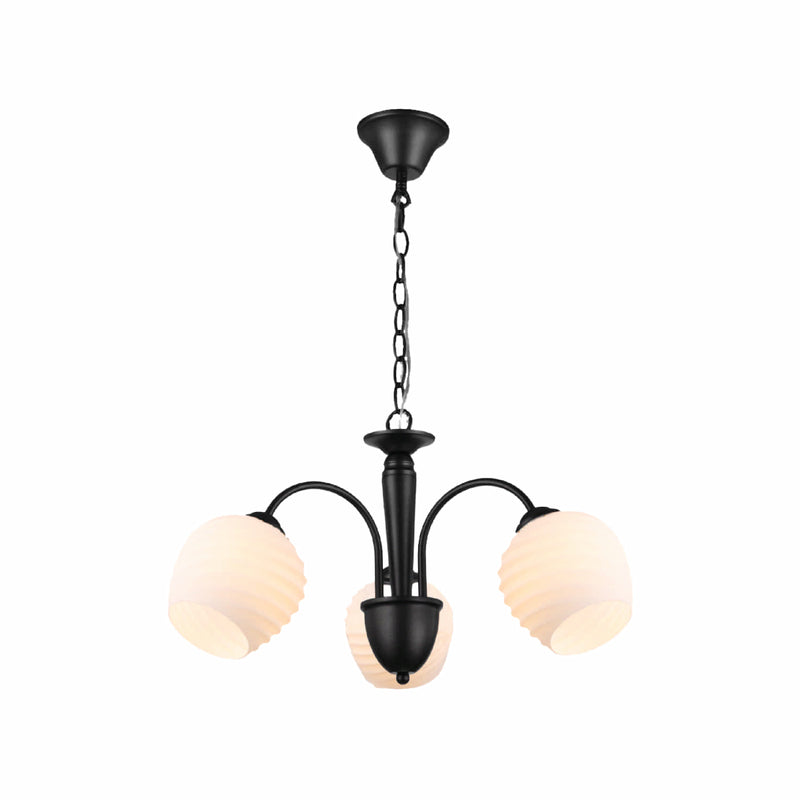 Lámpara Colgante Estilo Fuente Negra con 3XE27 Diseño Moderno 530x680mm Ideal para Comedores, Islas de cocina o Salas de estar. Ofrece iluminación focal y estilizada. Lámpara Estilo Chandelier.