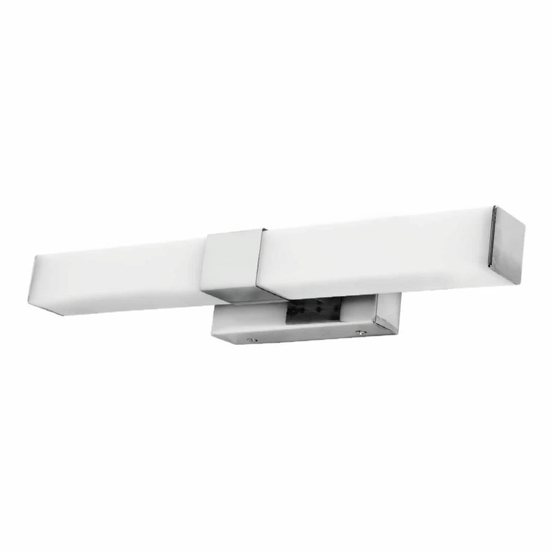 Lámpara LED Lineal para Tocador de Baño Cromada 8W 700 Lumens Luz Cálida, Neutra y Fría 400x90x110mm Iluminación Moderna y Eficiente con CCT Ajustable. Lámpara Vanity LED.