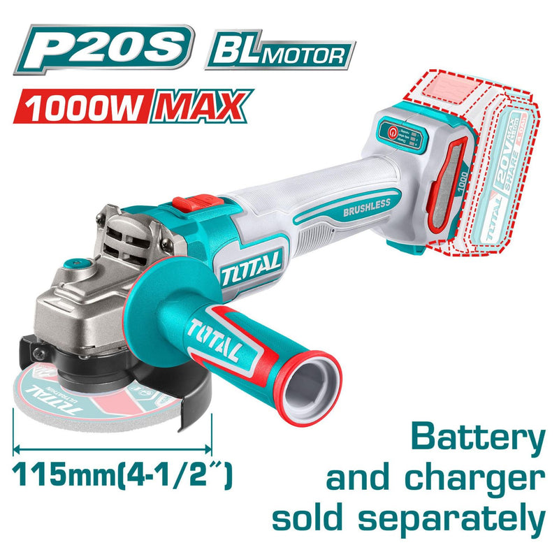 Flexible Inalámbrica 4-1/2" 20V 1000W  lijadora esmeriladora angular No incluye batería ni cargador.