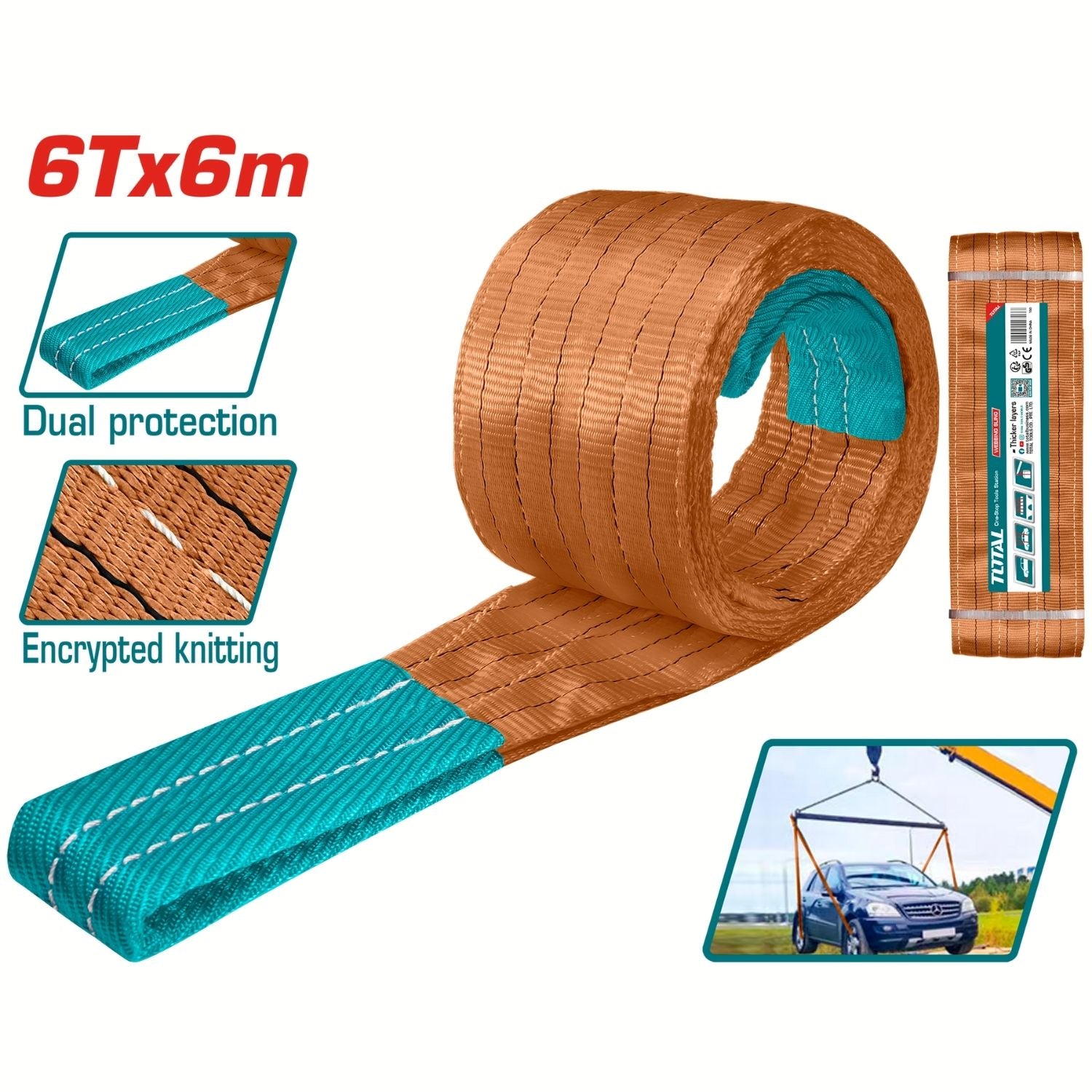 Eslinga ojo-ojo 6Tx6m Ancho 180mm