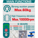 Vibradora para Baldosas Azulejos Inalámbrica 20V 0-10000rpm. Incluye batería y cargador y accesorios.