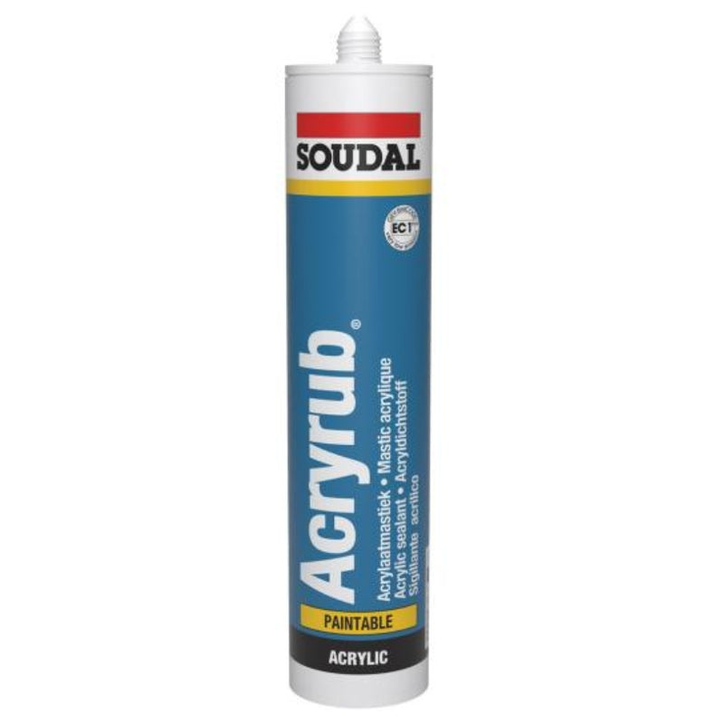 Silicon pintable Acryrub soudal Acrilico Blanco 310ml