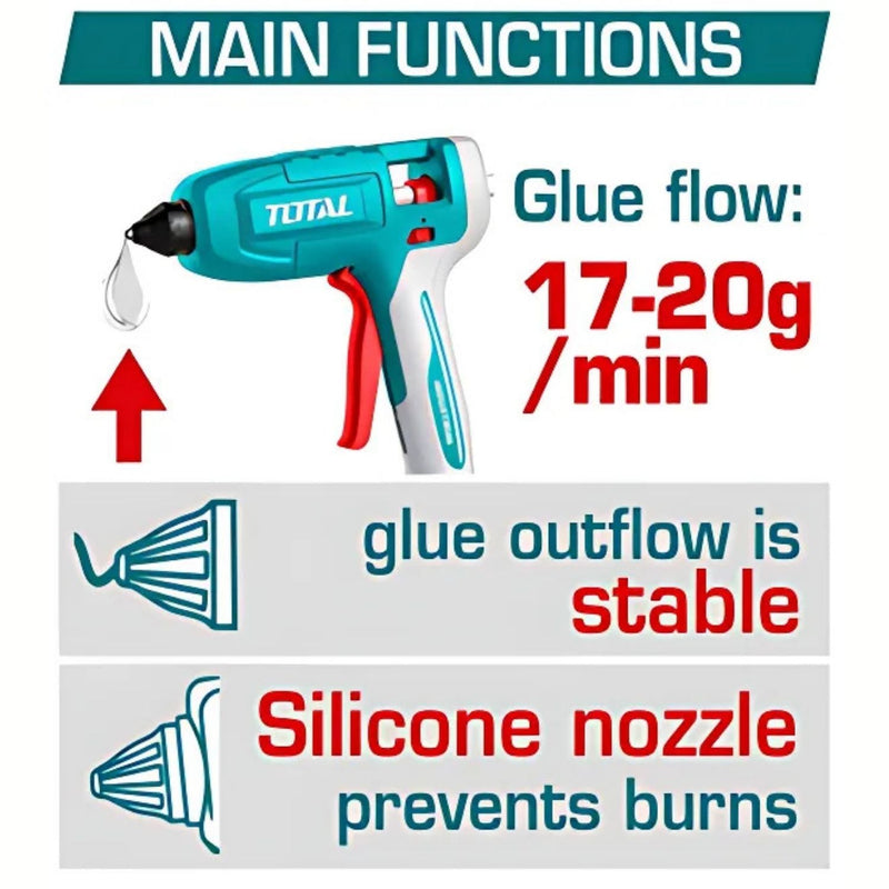 Pistola de silicon a bateria 20V. No incluye bateria ni cargador se vende por separado