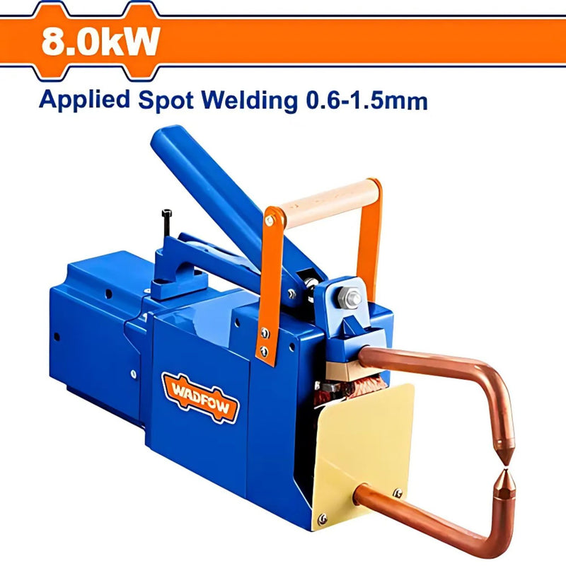 Soldadora de Puntos 220V 8.0KVA 50/60 Hz  1.8V  Portátil para Metales de 0.6 a 1.5mm