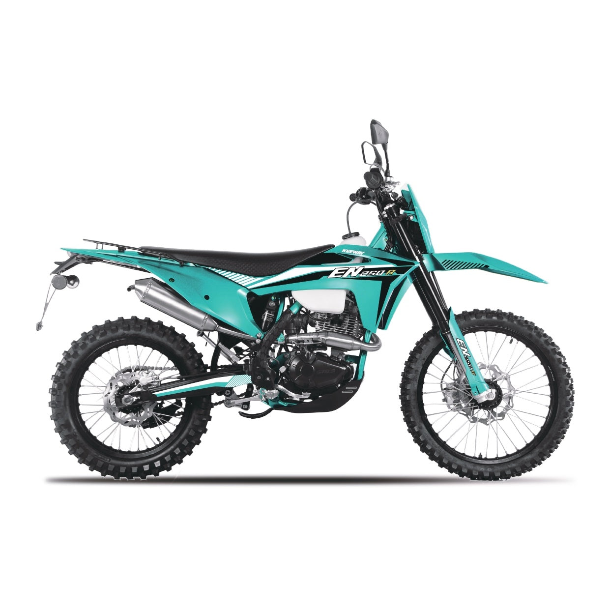 Moto Keeway EN250R 250cc Color Turquesa Motor Monocilíndrico 4 Tiempos. 4 Valvulas.