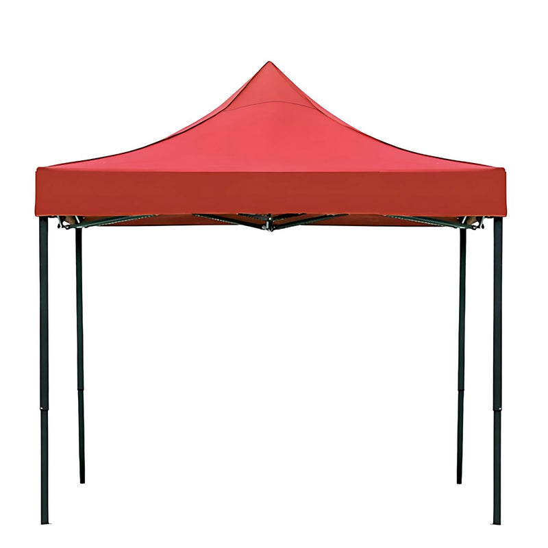 Tolda Gazebo Plegable. 3x3 M. Incluye Tubos. Carpa Color Rojo.
