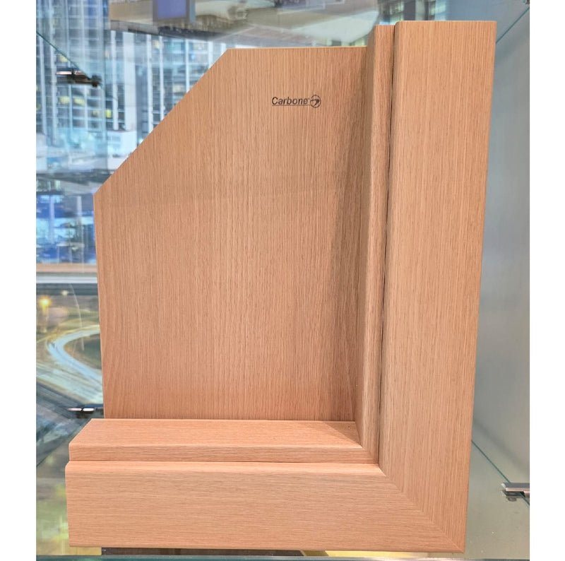 Esquina muestra de exhibición puerta WPC color Fresno 280X350MM