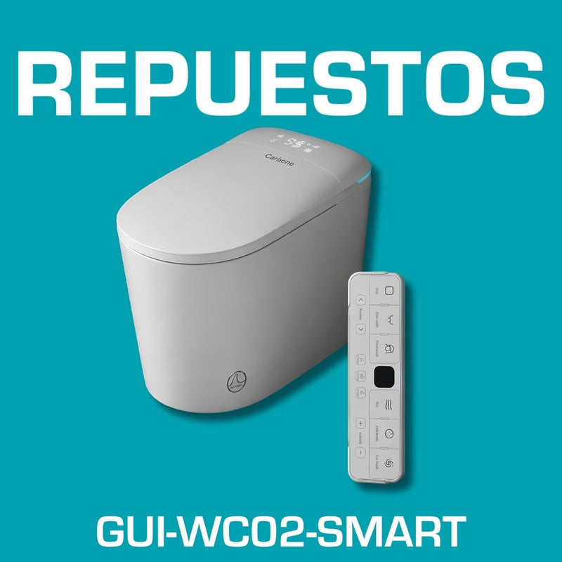 Inodoro Inteligente Pro Smart Toilet One Piece con Bidet Eléctrico 110V/60Hz manual y Control Remoto Multifunción. Código GUI-WC02-SMART