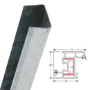 Refuerzo de Acero 1.2mm Perfil "U" 23X34X23mm para Hoja de ventana Serie abatible UPView 60mm HAT002 5.9m