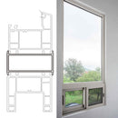 Perfil unión UPVC adaptador rectangular 60mm Serie abatible UPView Carbone Espesor 2.5mm Largo 5.85m Color Blanco Microtexturizado