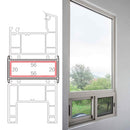 Refuerzo de Acero 1.2mm Perfil rectangular 20x56mm para Perfil Union HAT006 Serie abatible UPView 60mm  5.9m