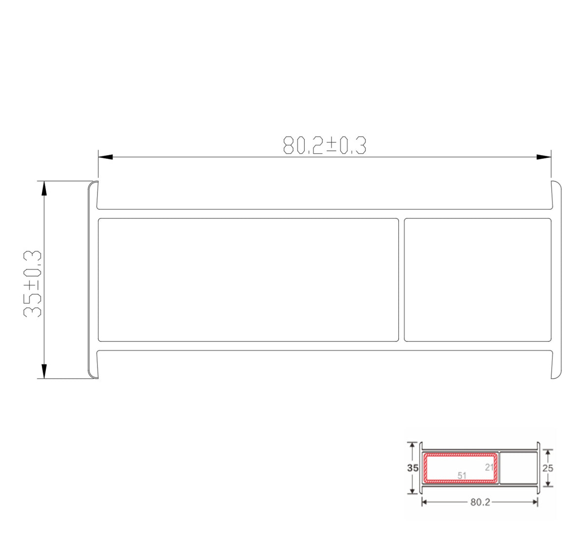 Perfil UPVC Adaptador Union Tubo rectangular Serie 80mm UPView Carbone Espesor 2.5mm Largo 5.85m Color Negro