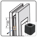 Tope amortiguador de alta resistencia para ventanas y puertas corredizas Anti-Strike Block 16x16mm Refuerza el cierre y evita golpes
