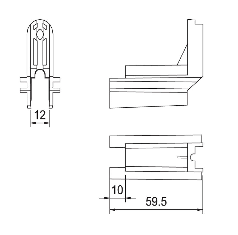 Tope amortiguador para marco de ventana corrediza uPVC alta resistencia para ventanas y puertas corredizas Anti-Strike Block 59.5mm uPVC Refuerza el cierre y evita golpes