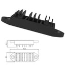 Tope NEGRO de seguridad antirrobo para ventanas corredizas de perfiles uPVC Evita aperturas no deseadas, Anti-Theft Piece 76.4mm uPVC