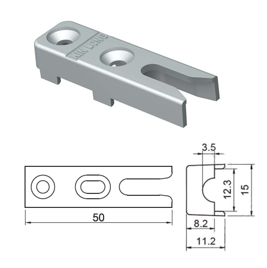 Recibidor de cierre Base de Bloqueo para Puertas y Ventanas uPVC