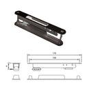 Cerradura Manual Cierre embutido de Doble Cara para Ventanas uPVC y Aluminio color NEGRO