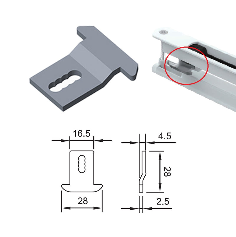 Gancho de cierre para Cerradura Manual Cierre embutido de Doble Cara