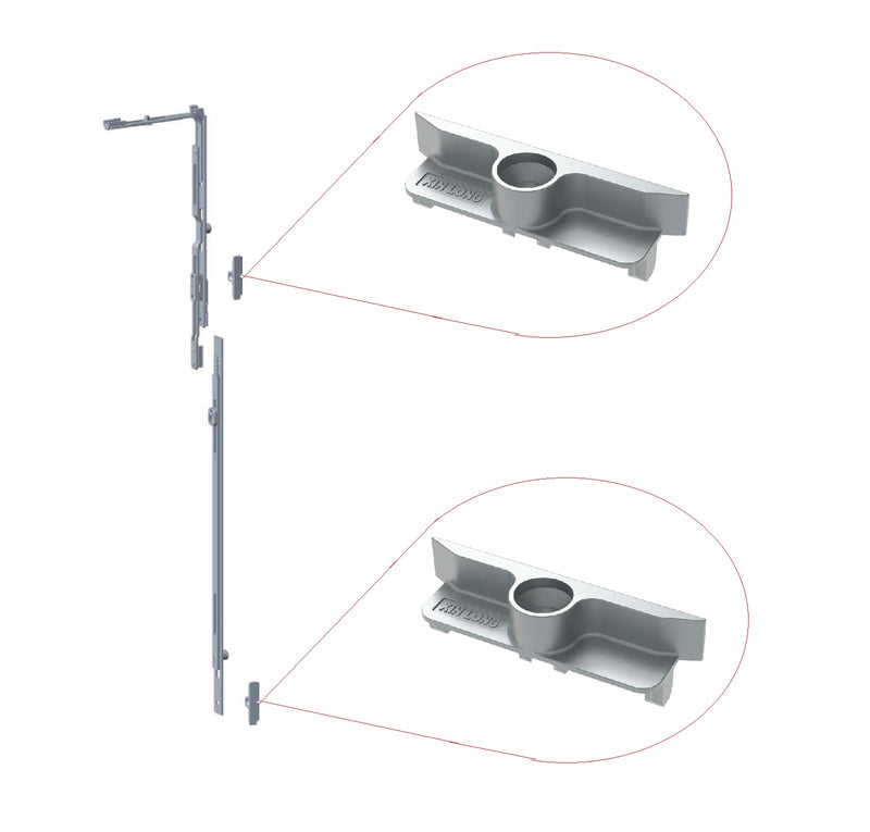 Recibidor de cierre Placa de Bloqueo con Ranura en U para Puertas y Ventanas uPVC