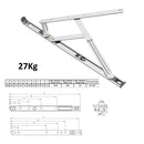 Bisagra Proyectable de Fricción max.  25kg para Ventanas uPVC de Acero Inoxidable 304