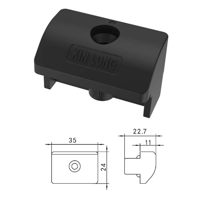 Bloque de Elevación NEGRO para Ventanas uPVC Accesorio de Ajuste y Refuerzo ventanas proyectables