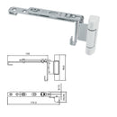 Bisagra Superior Derecha para Ventana abatible uPVC apertura interior Color blanco