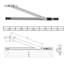 Limitador de Apertura para Ventanas Abatibles uPVC 305mm