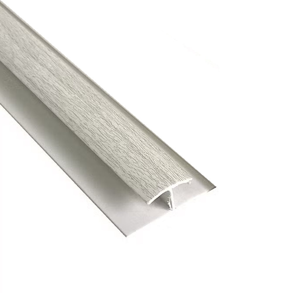 Union tipo H accesorio Cielo Raso PVC techo Gris madera  5.95m  Resistente a Humedad Fácil Instalación Alta Durabilidad