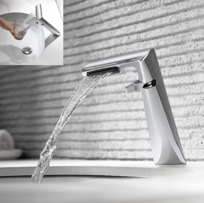 Grifo para lavamanos 21 cm Monomando pluma lavabo Cromado Silver de alta calidad