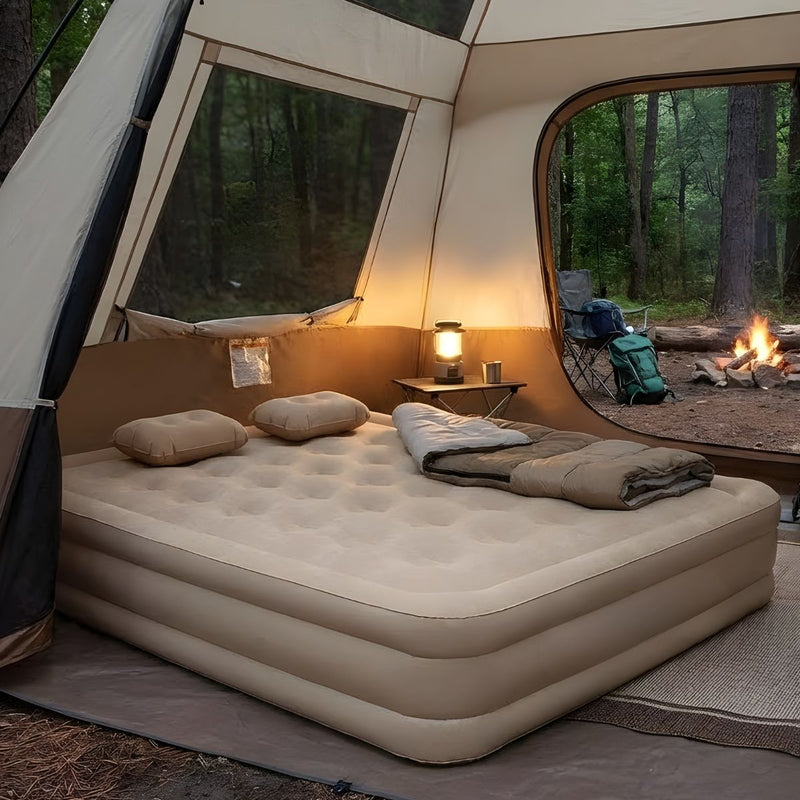 Colchón Inflable Con Bomba Eléctrica Incorporada (Full). Colchón De Aire Automático Y Portátil. Cama De Aire con 2 almohadas. Carga Tipo C (200×150×40cm).