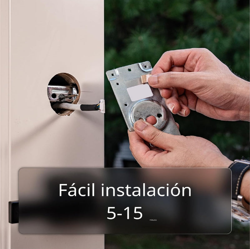 Cerradura Inteligente Digital Cerrojo Smart Lock 4 en 1 Huella Llave contraseña Bluetooth fácil de instalar