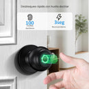 Cerradura Inteligente perilla pomo de puerta Cerrojo Smart Lock 4 en 1 Llave Huella llave Bluetooth Tuya app fácil de instalar