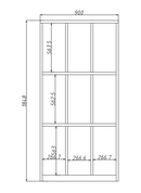 Locker Casilleros metálicos de 9 casillas 3 niveles con cerradura de llave 1850x900x450mm