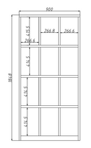 Locker Casilleros metálicos de 12 casillas 4 niveles con cerradura de llave 1850x900x450mm