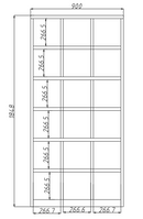 Locker Casilleros metálicos de 18 casillas 6 niveles con cerradura de llave 1850x900x450mm