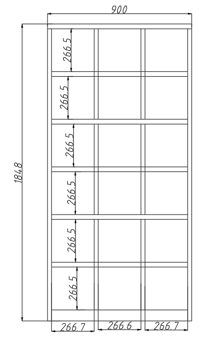 Locker Casilleros metálicos de 18 casillas 6 niveles con cerradura de llave 1850x900x450mm