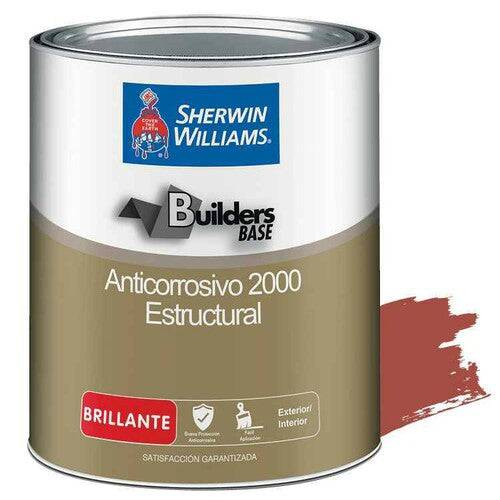 Pintura Anticorrosiva Brillante Color Rojo, 1/4 Galón. Sherwin Williams