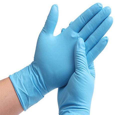 Guantes Desechables De Nitrilo, Talla M. Caja De 100 Unidades